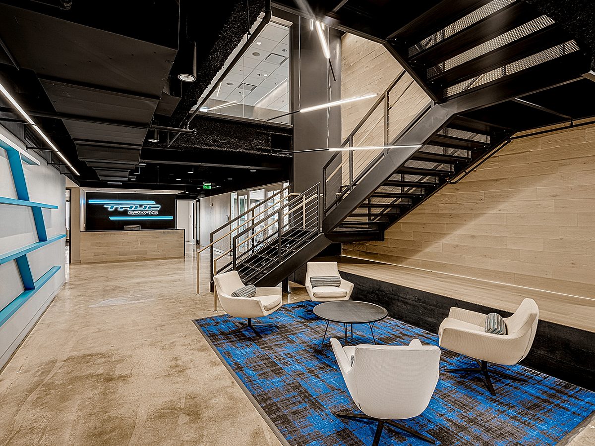 TrueSports office sitting area inside their lobby